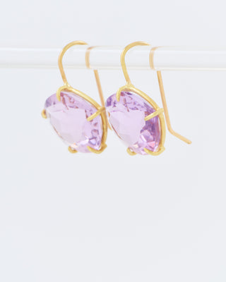 violet amethyst petal earrings