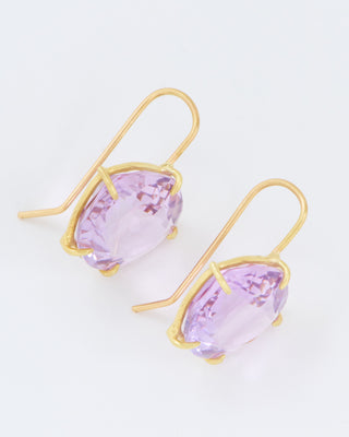 violet amethyst petal earrings