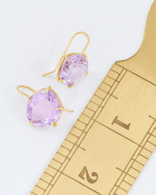 violet amethyst petal earrings