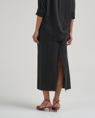 viscose suiting midi trouser skirt