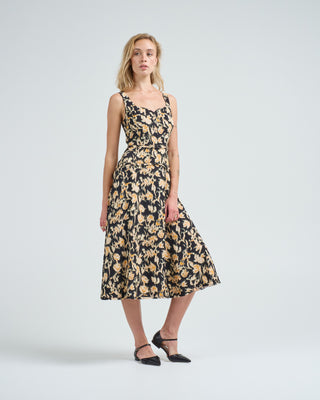 vivi sweetheart neckline midi dress