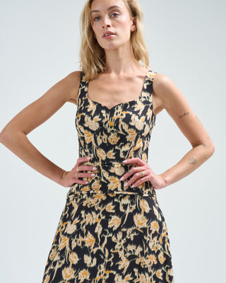 vivi sweetheart neckline midi dress