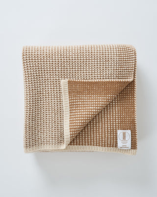 waffle knit cashmere throw