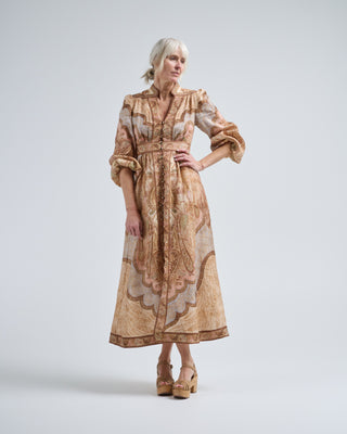 wanderlust plunge midi dress