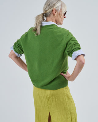 washable cashmere easy vneck sweater