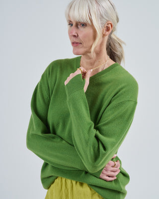 washable cashmere easy vneck sweater