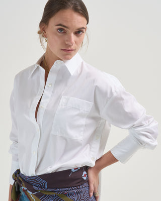 watts solid side button shirt