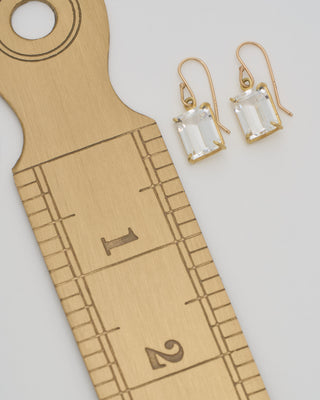 white topaz drop earrings