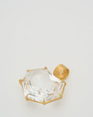 white topaz geometric pendant