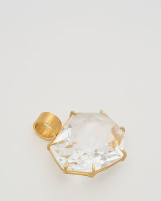 white topaz geometric pendant