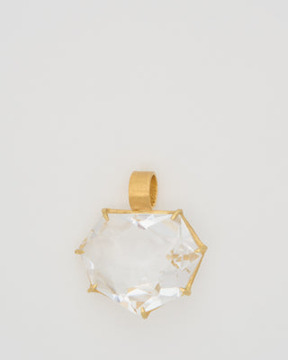 white topaz geometric pendant
