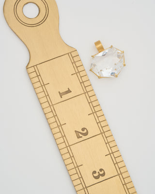white topaz geometric pendant