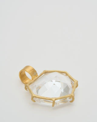 white topaz geometric pendant