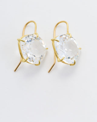 white topaz petal earring