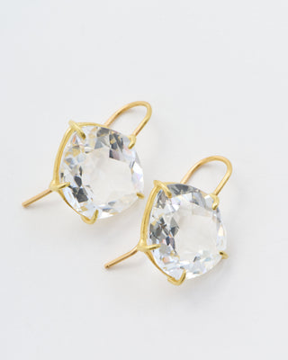 white topaz petal earring