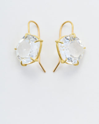 white topaz petal earring