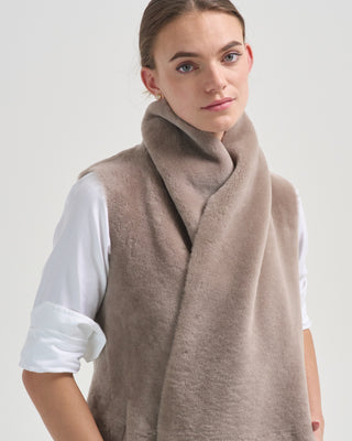 wide collared shawl gilet