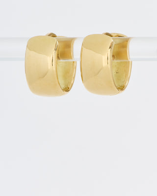 wide gold huggie hoops