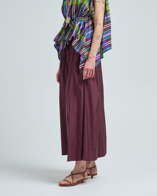 wide leg taffeta trousers