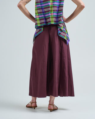 wide leg taffeta trousers