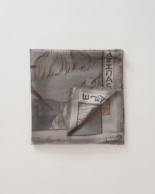 wind dancer, heaven caller large silk twill square scarf