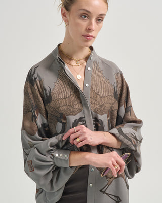 wind dancer, heaven caller poet sleeve blouse