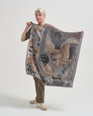 wind dancer, heaven caller silk twill square scarf