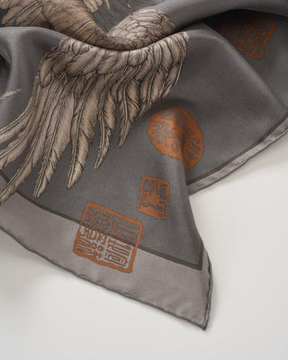 wind dancer, heaven caller silk twill square scarf