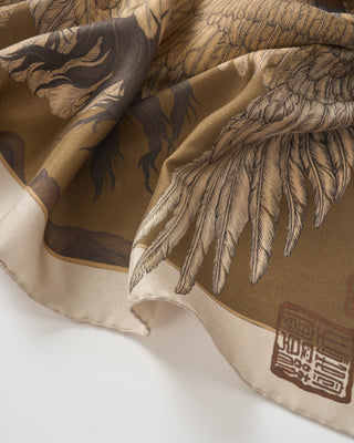 wind dancer, heaven caller silk twill square scarf