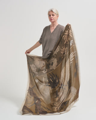 wind dancer, heaver caller wool/silk square scarf