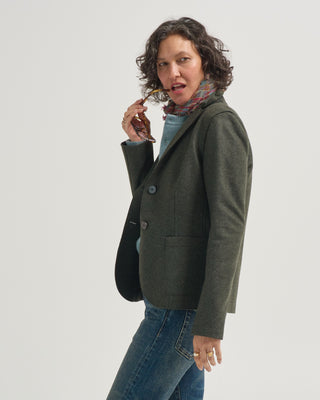 fitted blazer flannel cashmere