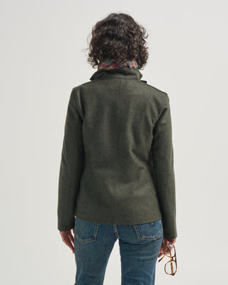 fitted blazer flannel cashmere