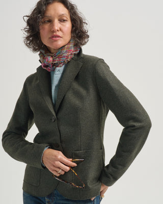 fitted blazer flannel cashmere