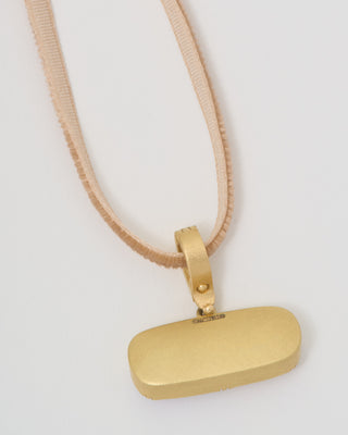 wood opal atlantis charm velvet necklace