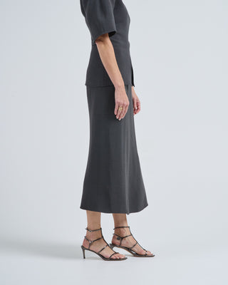 wool crepe marte fluid skirt