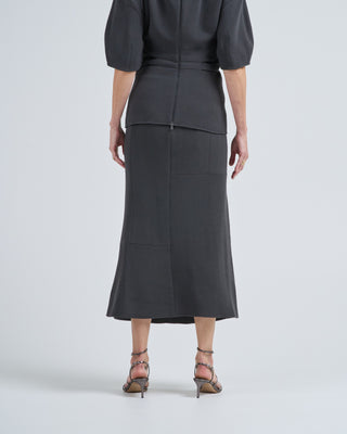 wool crepe marte fluid skirt