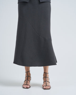 wool crepe marte fluid skirt