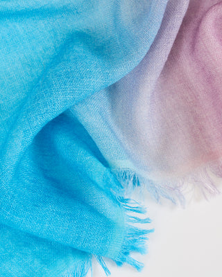 wool/silk gauze shawl w/ stripes