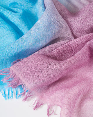 wool/silk gauze shawl w/ stripes