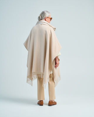 wool/cashmere open poncho