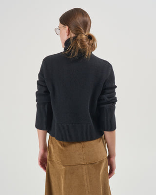 worth chunky turtleneck with side buttons
