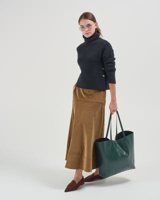 worth chunky turtleneck with side buttons