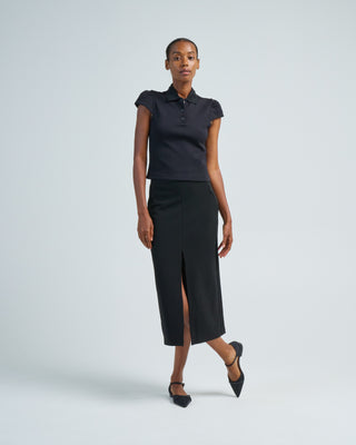 wren crepe knit midi skirt