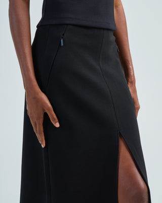 wren crepe knit midi skirt