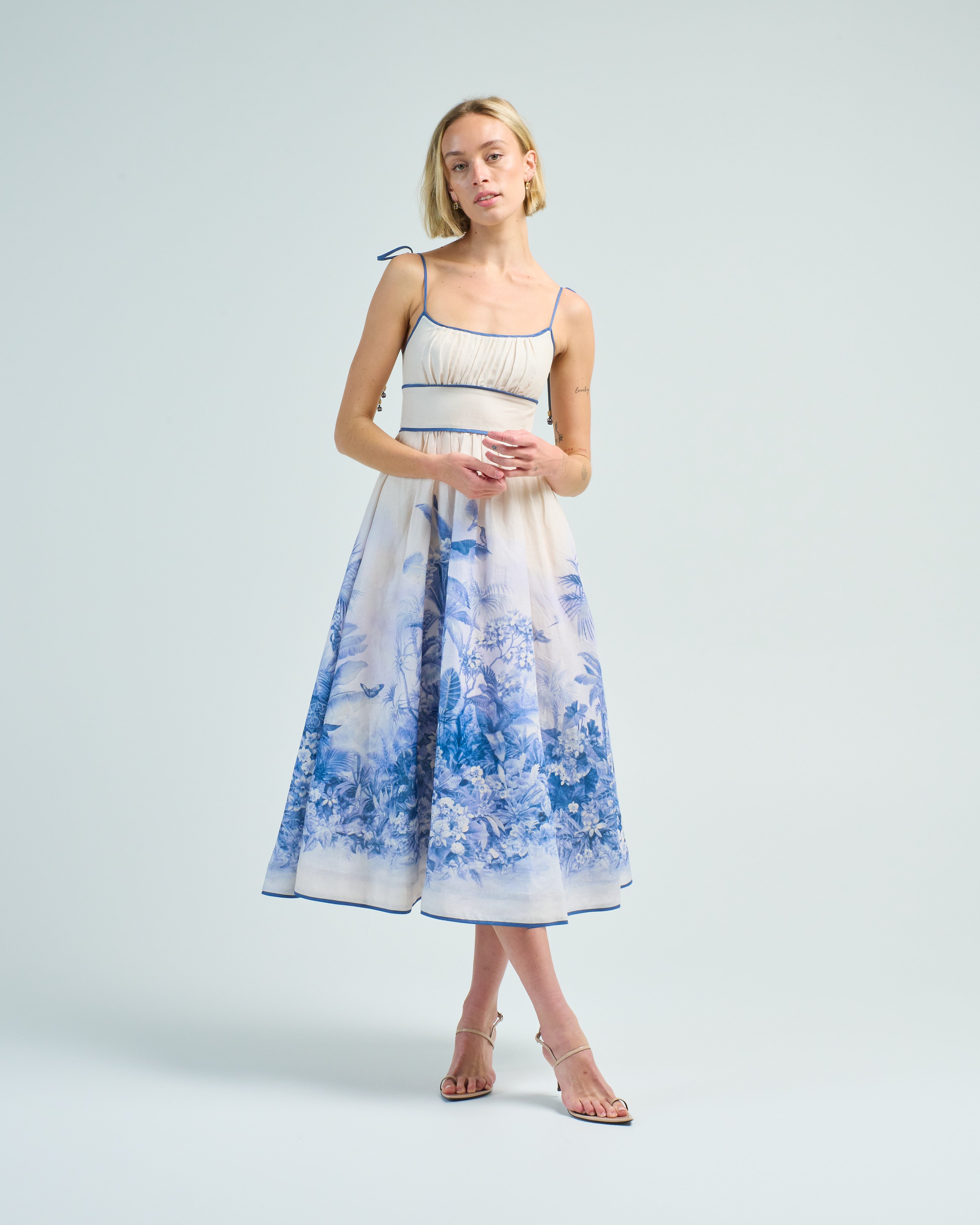 Zimmermann Wylie Picnic Dress Blue Palm Zimmermann Wylie Picnic Dress Blue Palm