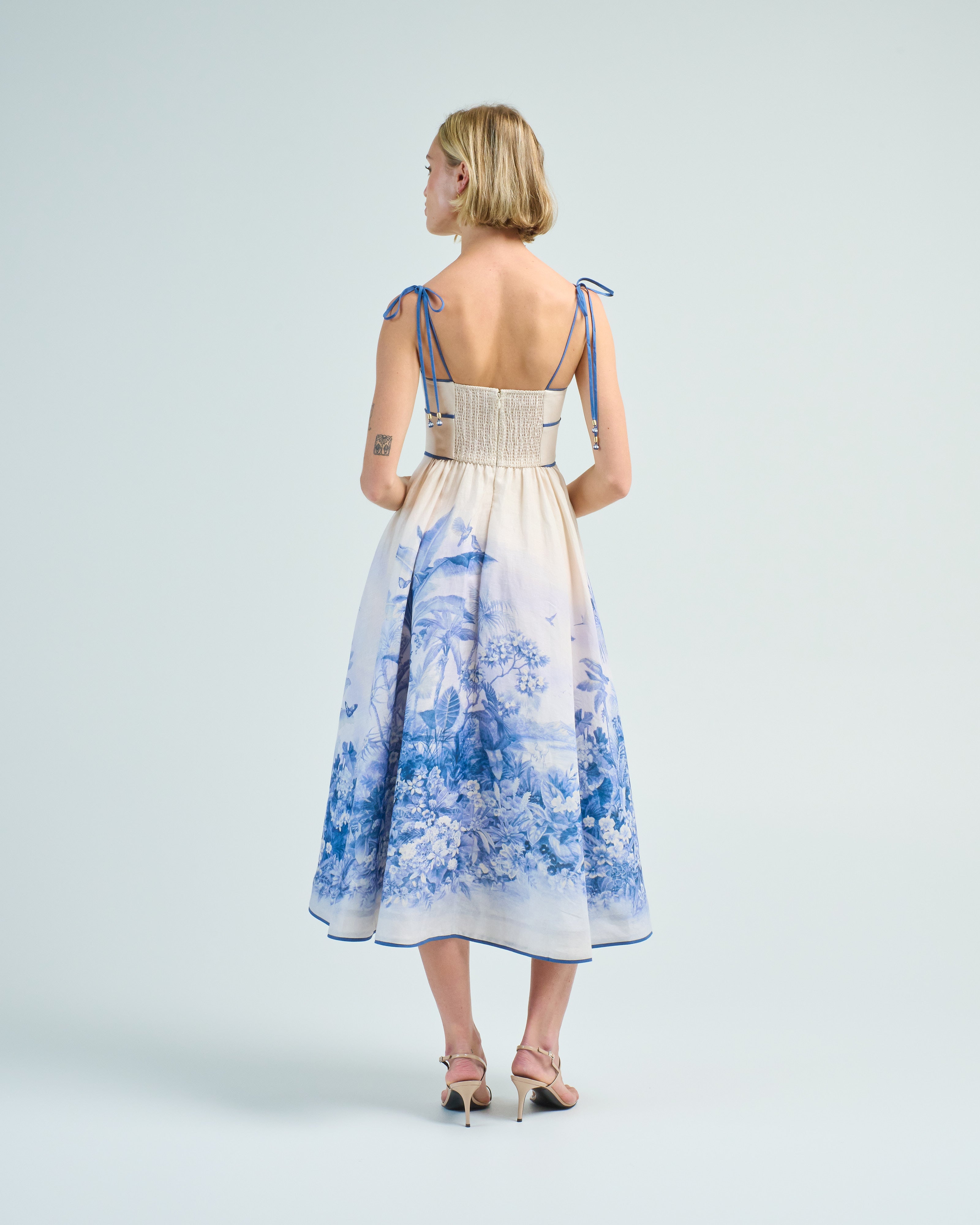blue and white zimmermann dress Dress woman Zimmermann