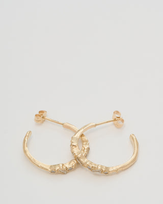 legacy mixed diamond large scatter hoop earrings