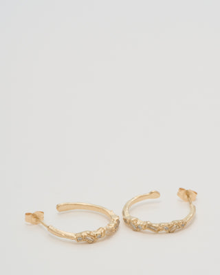 legacy mixed diamond large scatter hoop earrings