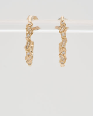 legacy mixed diamond large scatter hoop earrings