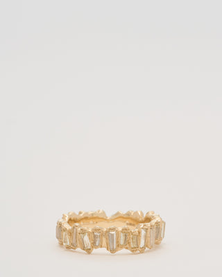 molten baguette lemon diamond eternity scatter ring